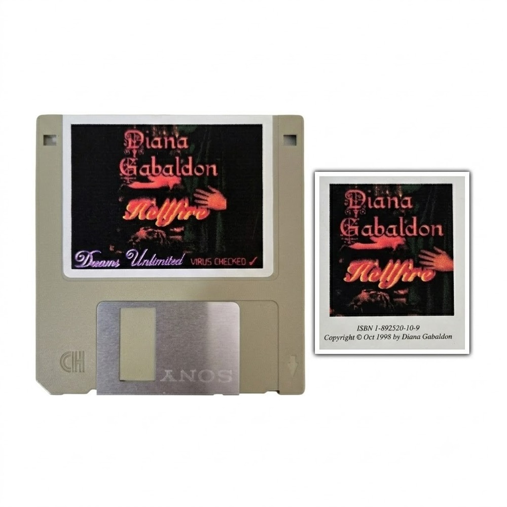 VTG 1998 Diana Gabaldon Hellfire Outlander Floppy Disk Ebook Dreams Unlimited